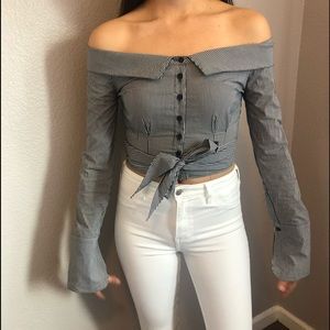 Off the shoulder structured top